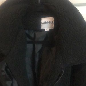 I. AM. GIA black pixie coat